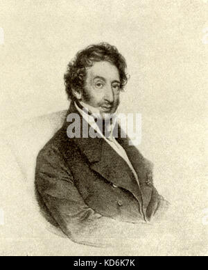 Dr. Johann von Malfatti, eine von Beethovens Ärzte zu der Zeit seiner letzten Krankheit. Lithographie von Kriehuber. Deutsche Komponist, 1770-1827. Stockfoto