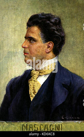 Pietro Mascagni, Italienischer Komponist und Dirigent. Italienischer Komponist, 7. Dezember 1863 bis 2. August 1945. Stockfoto