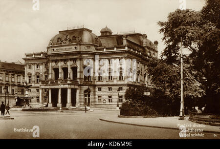 Stadttheater, Bratislava. Das National Theater, wo Janaceks "Kata Kabanova" im Jahr 1923 durchgeführt wurde. Tschechische Komponist, 13. Juli 1854 - 12. August 1928
