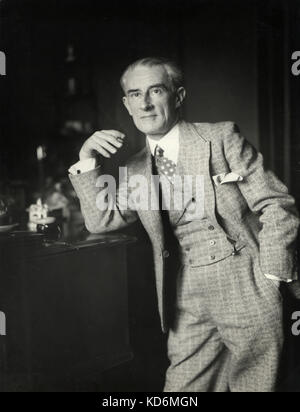 RAVEL, Maurice Porträt mit Zigarette. Der französische Komponist 1875-1937. Stockfoto