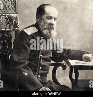 Cesar Antonowitsch Cui, Porträt in Uniform. Russischen Komponisten der Französischen Abstammung, 18. Januar 1835 - 26. März 1918. Stockfoto