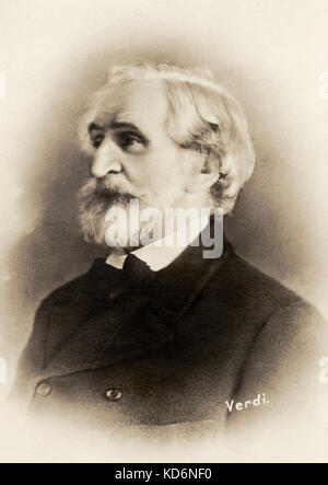 Giuseppe Verdi portrait. Italienischer Komponist 9 oder 10 Oktober 1813 - 27. Januar 1901. Stockfoto