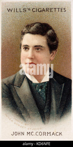 John McCormack - Irische Sänger, Tenor - Portrait. 14 Juni 1884 - 16. September 1945. Wills zigarette Karte. Stockfoto