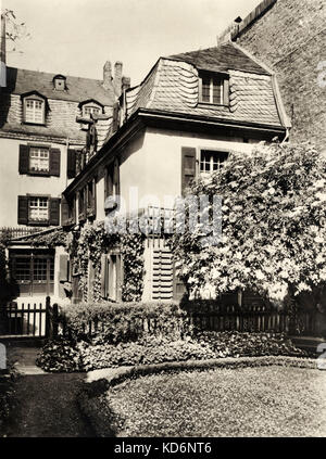 Ludwig van Beethoven - sein Geburtshaus in Bonn - deutsche Komponist - 17. Dezember 1770 - vom 26. März 1827 Stockfoto