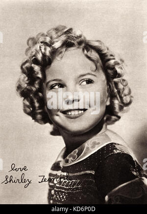 Shirley Temple, Portrait als junges Mädchen. Amerikanische ehemalige Kind Schauspielerin b. 23. April 1928. Werbung Foto Stockfoto