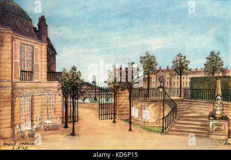 Umberto Giordanos Oper Andrea/André Chénier - Bühnenbild von Paul Straeter, 1942. Die italienische Oper Komponist, 28. August 1867 - 12. November 1948 Stockfoto