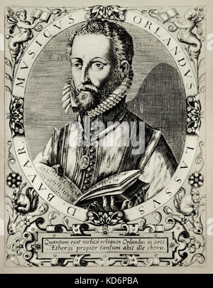 Orlande de Lassus, alias Orlandus Lassus, Orlando di Lasso, Roland de Lassus, Roland Delattre - franko-flämischen Komponisten der späten Renaissance. 1532-1594 Stockfoto