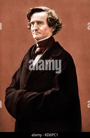 Hector Berlioz - Porträt des französischen Komponisten. 11 Dezember 1803 - 8. März 1869 Stockfoto