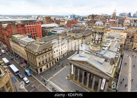 Blick über die Galerie für Moderne Kunst, GOMA. an der Queen Street im Royal Exchange Square, Merchant City District, Glasgow, Schottland, Großbritannien Stockfoto