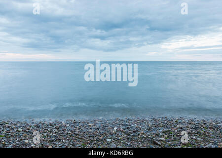 Kiesstrand am Spey Bay in Moray Schottland Stockfoto