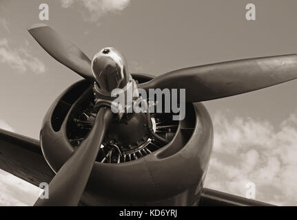 Retro Flugzeug Propeller closeup Stockfoto