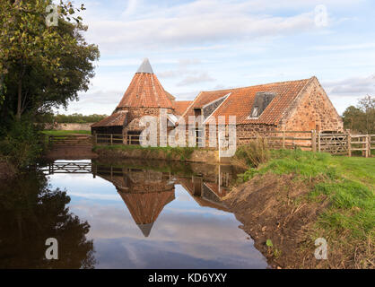Preston Mühle und Brennofen bei East Linton, von der John Muir, East Lothian, Schottland, UK gesehen Stockfoto