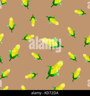 Gelber Mais nahtlose Muster Stockfoto
