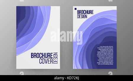Business Design Broschüre Vektor. Cover Design Layout. Papier schneiden Broschüre. Abbildung: Stock Vektor