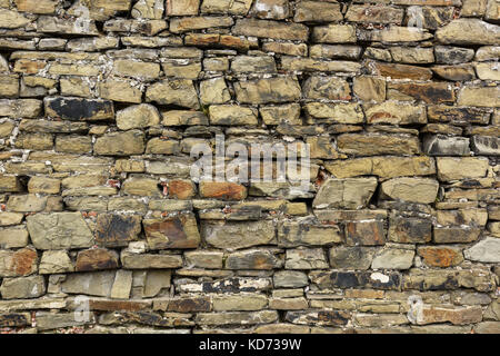 Ein Teil der Mauer aus Stein Stockfoto