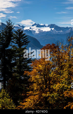 Dachsteinmassiv, Region in Oberösterreich, Oberösterreich, Teil der Alpen, Stockfoto