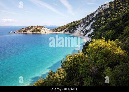Gidaki Bucht und Strand in der Nähe von Vathi auf Ithaka in der Ionischen Inseln von Griechenland Stockfoto