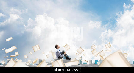 Studie der erfolgreiche Geschäftsmann zu werden. Stockfoto