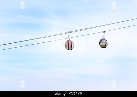 Seilbahn gegen Himmel, Langkawi, Malaysia Stockfoto