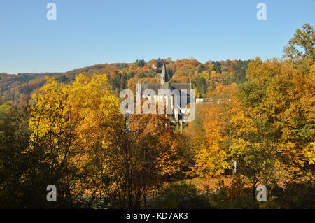 Altenberger Dom in einem Herbst Wald Stockfoto