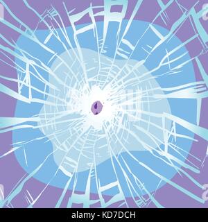 Zusammenfassung Hintergrund Glasscherben und Loch in Vector Illustration Stock Vektor