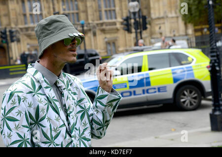United Patienten Bündnis für die Legalisierung von Cannabis im Old Palace Yard, Westminster, London, UK Stockfoto