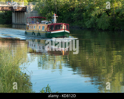 Hausboot Kreuzfahrt auf Erie Canal. Stockfoto