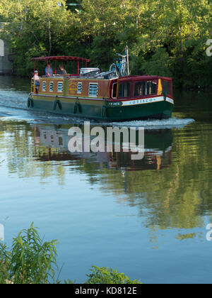 Hausboot Kreuzfahrt auf Erie Canal. Stockfoto