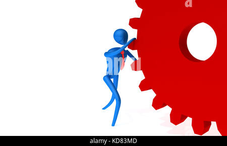 Ich bin ein Teil eines Mechanismus Stockfoto