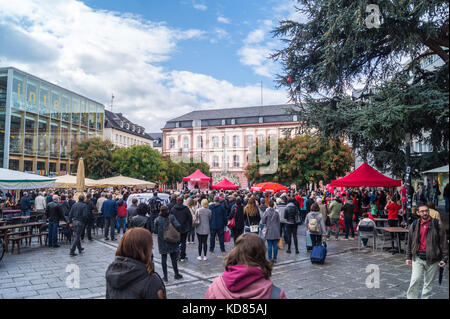 Linke linke politische Kundgebung sterben, Osnabrück, Trier, Rheinland-Pfalz, Deutschland Stockfoto