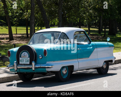 Nash Metropolitan car, Lake Wascana, Regina, Saskatchewan, Kanada. Stockfoto