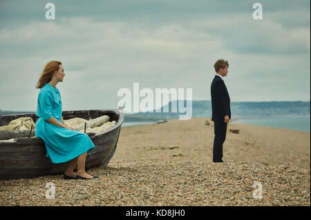 Am STRAND VON CHESIL 2017 produziert BBC Filme mit Saoirse Ronan und Samuel West Stockfoto