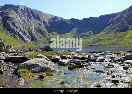 Llyn Idwal im Cwm Idwal, Snowdonia National Park, Wales, Großbritannien Stockfoto