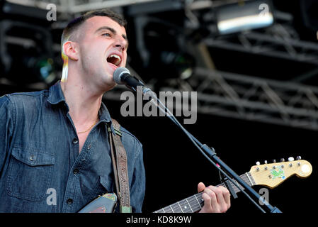 Barcelona-Jun 1: cymbals eat Guitars (Rock Musik Band) im Konzert im Primavera sound Festival 2017 am 1. Juni 2017 in Barcelona, Spanien. Stockfoto