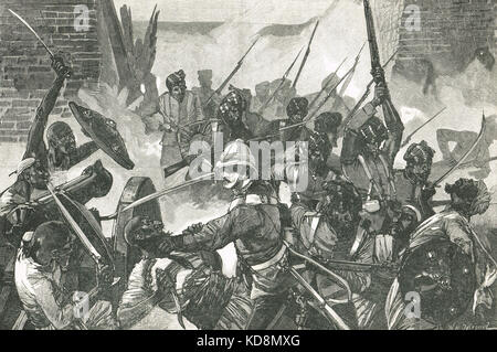 Belagerung der britischen Residency in Kabul, 3. September 1879 Stockfoto