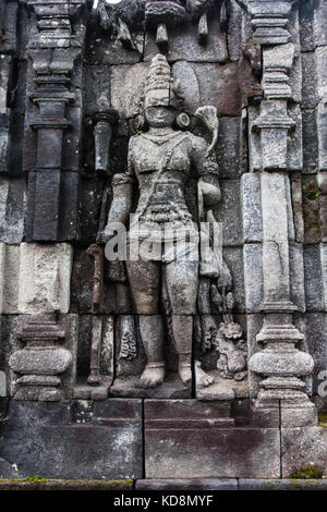 Das Bild von dieser an der Wall von perwara Tempel, Candi Sewu, Yogyakarta, Indonesien Stockfoto