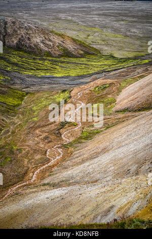 Icelandic mountain landscape, Landmannalaugar mountains summer season. Stockfoto