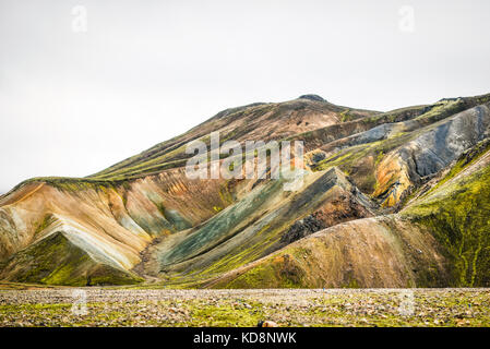 Icelandic mountain landscape, Landmannalaugar mountains summer season. Stockfoto