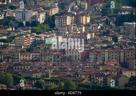 Stadt von Firenze (Florenz) von oben, Fiesole, Toskana, Italien gesehen. 26. August 2017 © wojciech Strozyk/Alamy Stock Foto Stockfoto