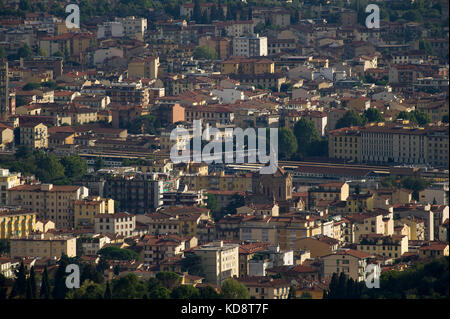 Stadt von Firenze (Florenz) von oben, Fiesole, Toskana, Italien gesehen. 26. August 2017 © wojciech Strozyk/Alamy Stock Foto Stockfoto