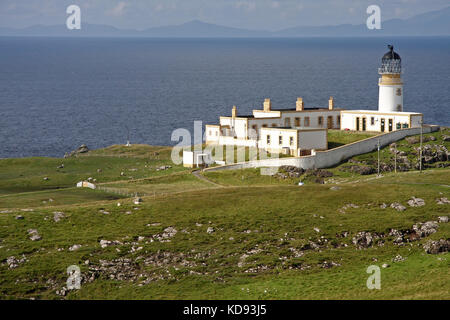 Leuchtturm Neist Point, Isle of Skye, Schottland. GROSSBRITANNIEN. Stockfoto