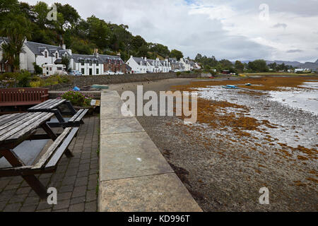 Shoreline flower gardens am Hafen Straße, plockton, Ross und cromarty, plockton Stockfoto