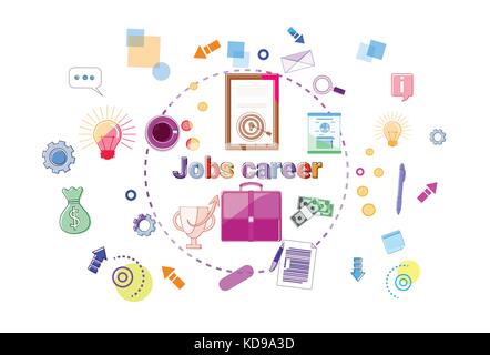 Job Karriere Konzept beruflicher Erfolg banner Stock Vektor