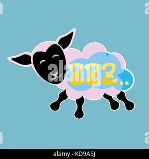 Zzz Aufkleber social media Network Message badges Design Stock Vektor