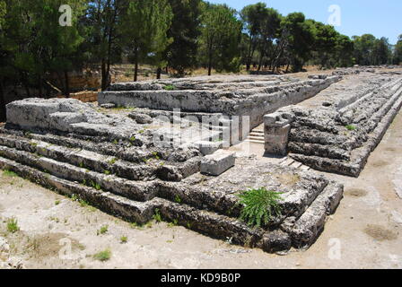 Antike griechische archäologische Stätten in Syrakus, Sizilien, Italien. Sommer. Stockfoto