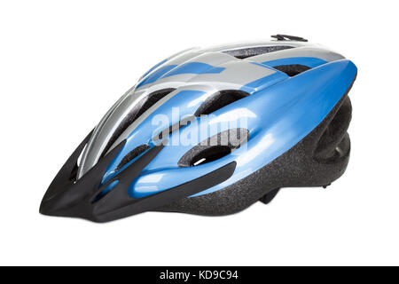 Foto von Fahrrad Helm. auf weißem Hintergrund Stockfoto