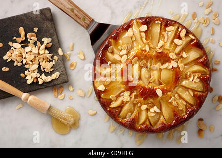 Kardamom Pear Honig Kuchen Stockfoto