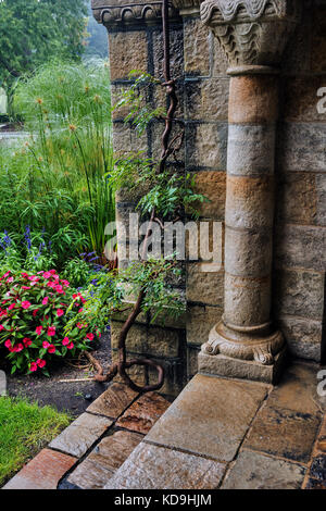 Architekturdetail der Bryn Athyn Cathedral, Bryn Athyn Historic District, Pennsylvania, USA Stockfoto