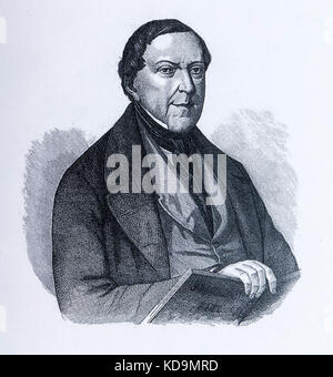 Portrait von Gioacchino Antonio Rossini. Stockfoto