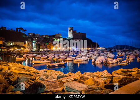In der Nacht von Lerici Stockfoto